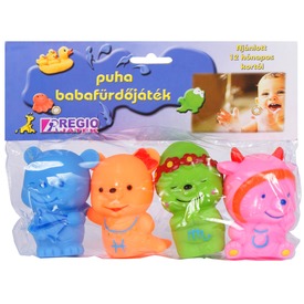 Fürdőjáték - színes maci, 4 db /csomag