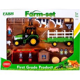 Mezőgazdasági készlet traktorral és figurákkal