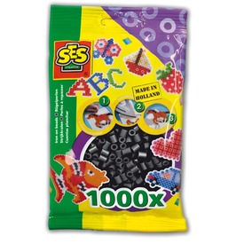 SES: Vasalható gyöngy 1000 darabos - fekete