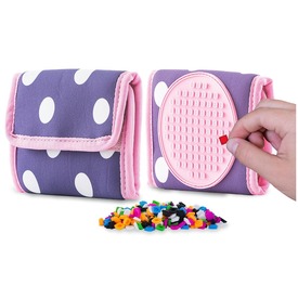 Pixie pénztárca - kék-rózsaszín, pöttyös