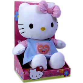 Hello Kitty plüss szivecskés ruhában 