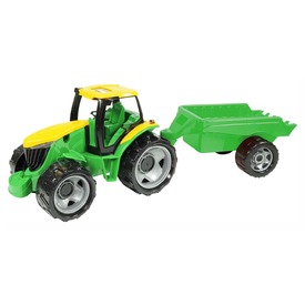 LENA: Óriás traktor utánfutóval - zöld, 94 cm