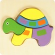 Fa puzzle - teknős