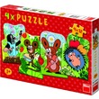 Puzzle 4 x 12 db - Kisvakond
