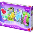 Puzzle 4 x 54 db - Hercegnők
