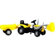 Ráülős, pedálos traktor utánfutóval, markolóval
