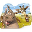 Fűzhető kép fából a Madagaszkár 2 figuráival