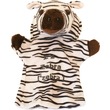 Zebra plüss kesztyűbáb