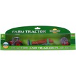 Fém traktor utánfutóval