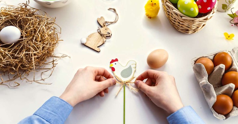Húsvéti díszek gyerekekkel, saját kézzel