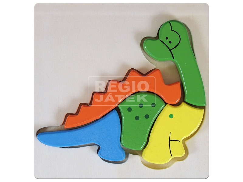 Dinoszaurusz 5 darabos fa puzzle