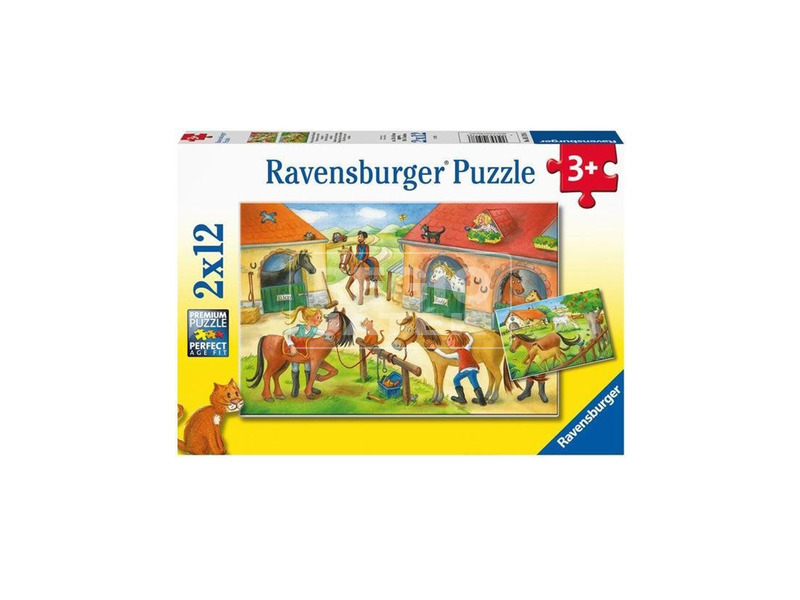 Ravensburger - Puzzle Bing, Collezione 2x12, 2 Puzzle da 12 Pezzi, Età Raccomandata 3+ Anni - Ravensburger - Puzzle 2 x 12 pz - Puzzle per bambini - Giocattoli