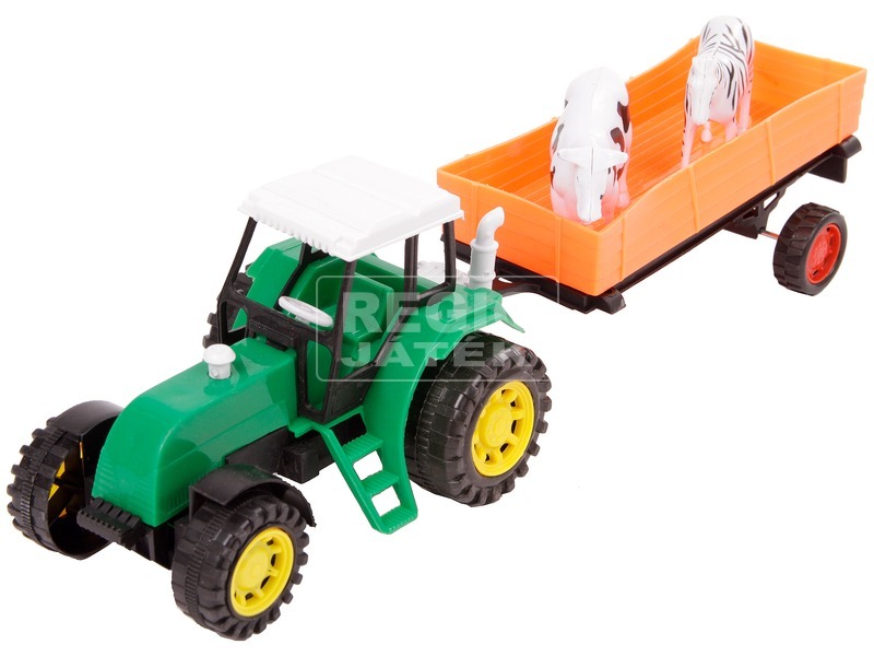 Lendkerekes traktor állatszállító utánfutóval - 30 cm kép nagyítása