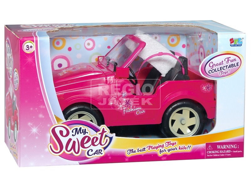 Terepjáró autó játékbabákhoz - rózsaszín
