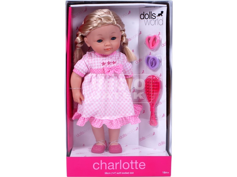 Charlotte fésülhető puha baba kiegészítőkkel - 36 cm kép nagyítása