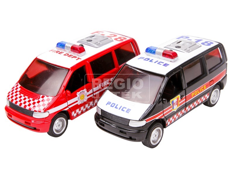 Mentő és rendőr kisbusz 12 cm kép nagyítása