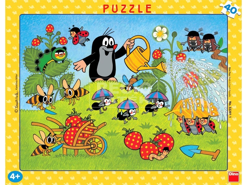 Dino Kisvakond szamócázik 40 darabos puzzle