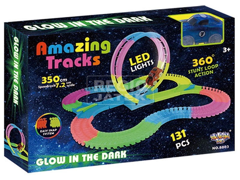 Amazing tracks világító autópálya autóval - 350 cm