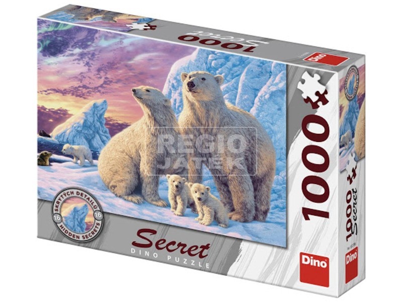 Dino Puzzle 1000 pcs, titkos - Jegesmedvék