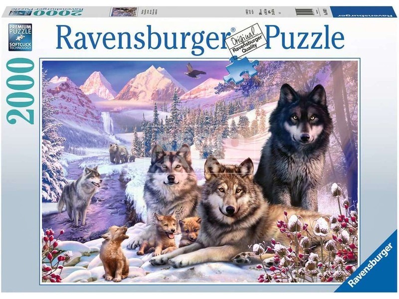 Ravensburger: Puzzle 2 000 db - Farkasok a hóban kép nagyítása