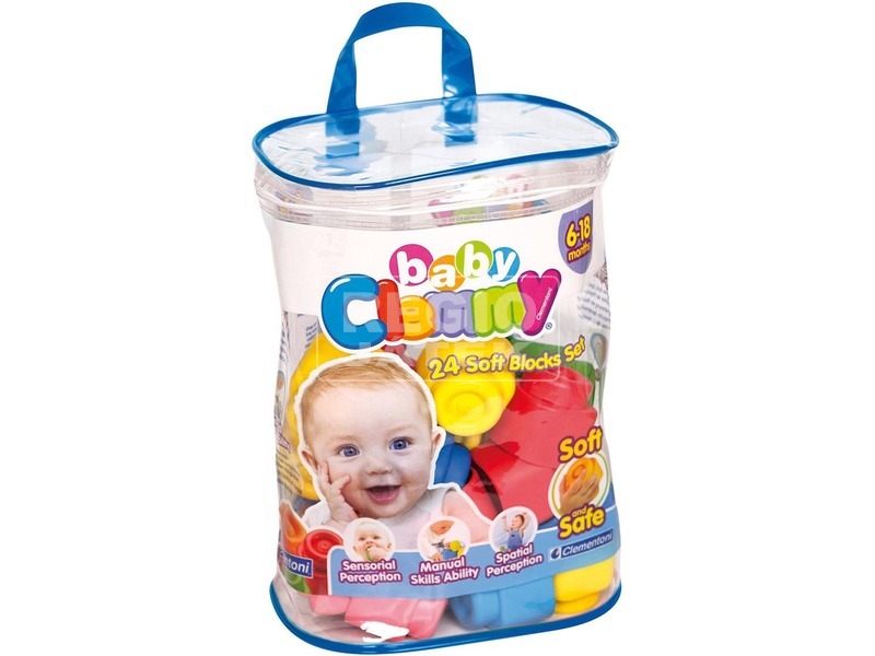 Clemmy Baby Puha építőkockák 24 db táskában kép nagyítása