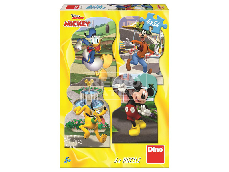 Dino Puzzle 4x54 db - Mickey a városban kép nagyítása