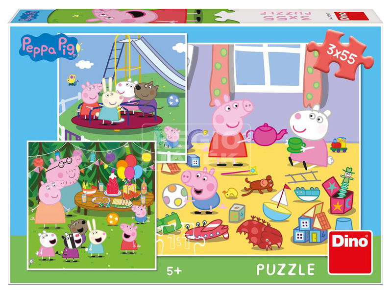 Dino Puzzle 3X55 db - Peppa kép nagyítása
