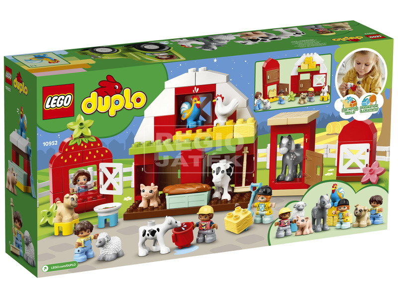 LEGO DUPLO Town 10952 Pajta, traktor és állatgondozás a farmon kép nagyítása