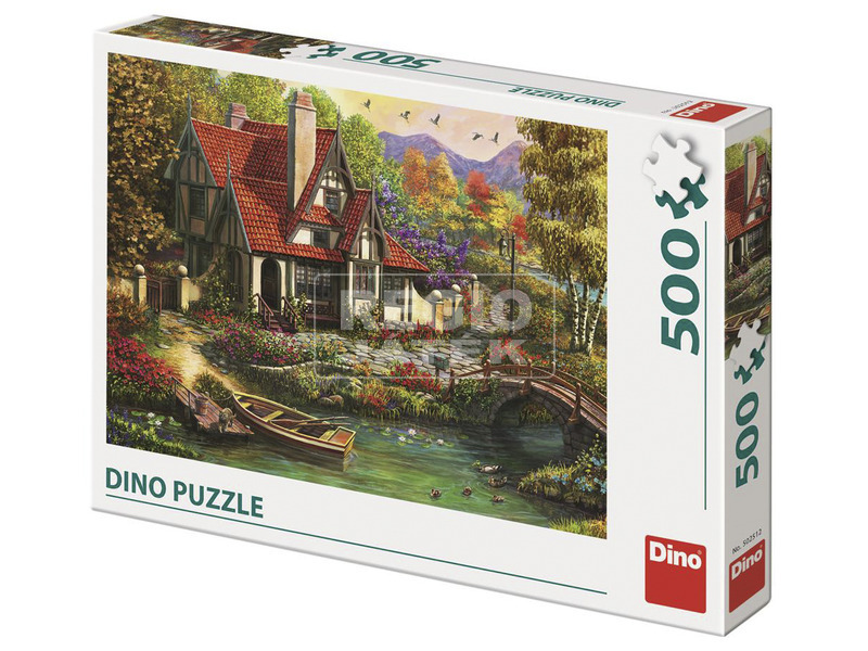Dino Puzzle 500 db - Ház a tónál kép nagyítása