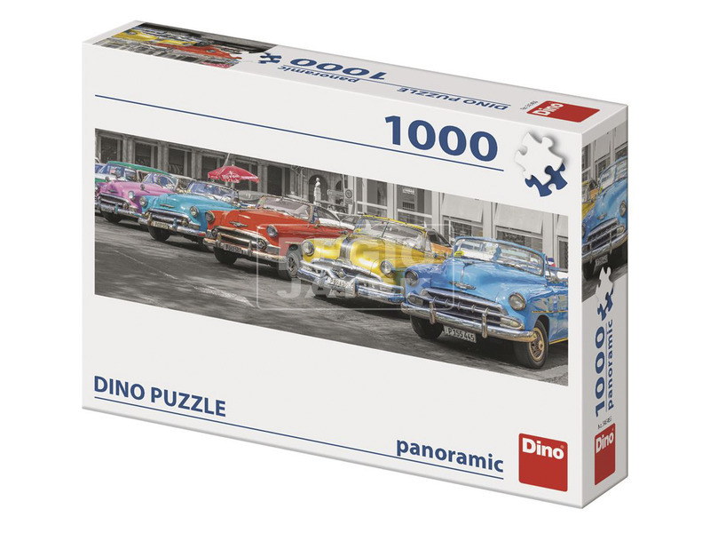 Dino Puzzle 1000 db panoráma - autótalálkozó kép nagyítása