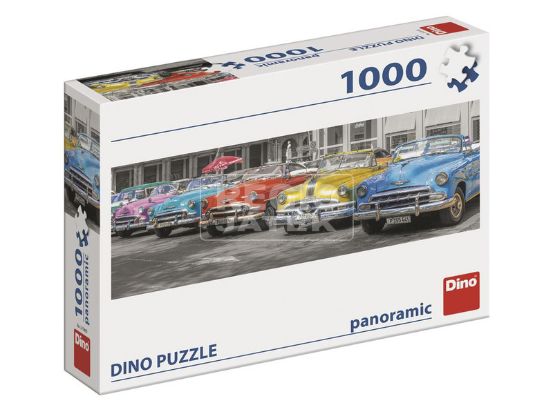 Dino Puzzle 1000 db panoráma - autótalálkozó kép nagyítása