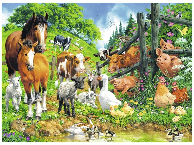 Állati buli 100 darabos XXL puzzle kép nagyítása