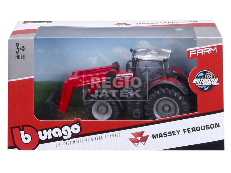 Bburago 10 cm traktor - Massey Ferguson markolóval kép nagyítása