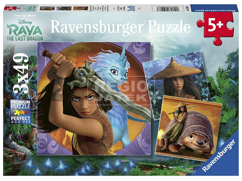 Ravensburger: Puzzle 3x49 db - Raya és az utolsó sárkány kép nagyítása