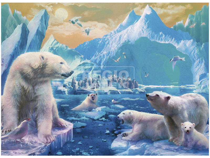 Puzzle 300 db - Utazás a jegesmedvékhez kép nagyítása