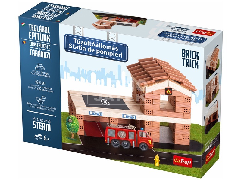 Trefl: Brick Trick tűzoltóállomás építőjáték