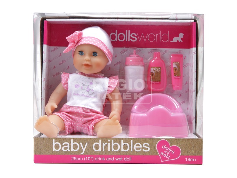Baby Dribbles pisilő baba - 25 cm