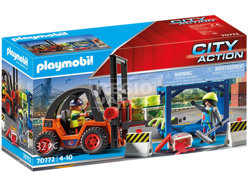Playmobil targonca szállítmánnyal