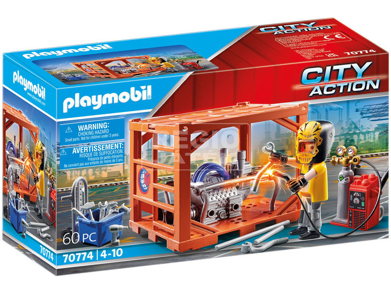 Playmobil hegesztő konténerrel kép nagyítása