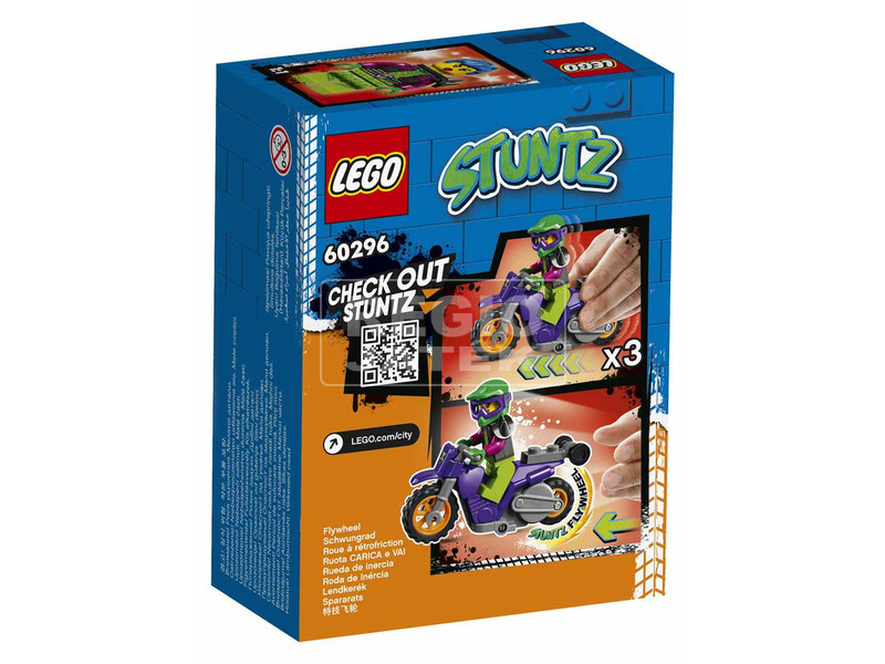 LEGO City 60296 Wheelie kaszkadőr motorkerékpár kép nagyítása