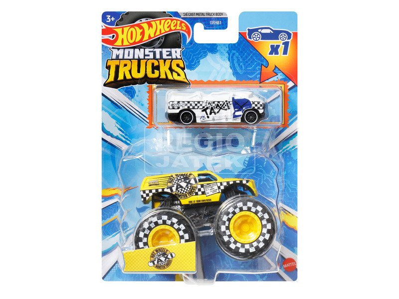 Hot Wheels monster truck autó Hot Wheels kisautóval kép nagyítása