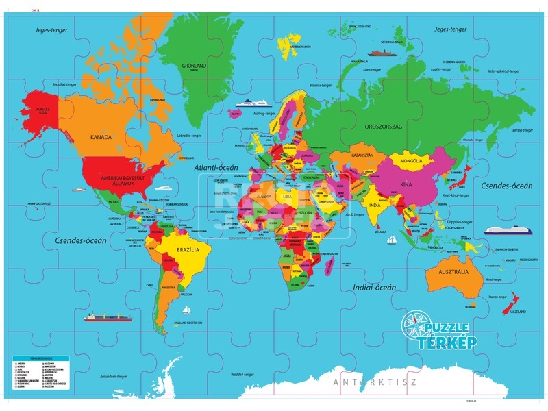 világ térkép Regio Jatek Vilagterkep Magyarul 48 Darabos Puzzle világ térkép