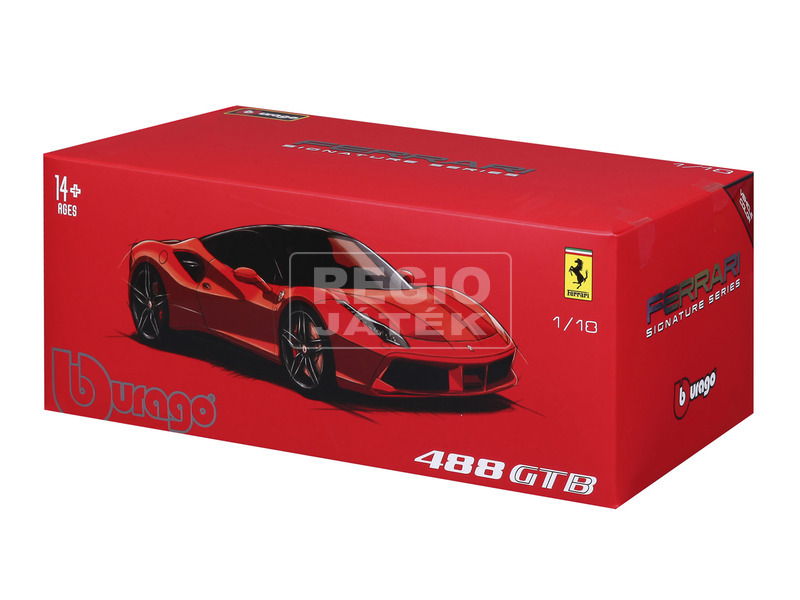Bburago 1 /18 versenyautó - Ferrari Signature, Ferrari 488 GTB kép nagyítása