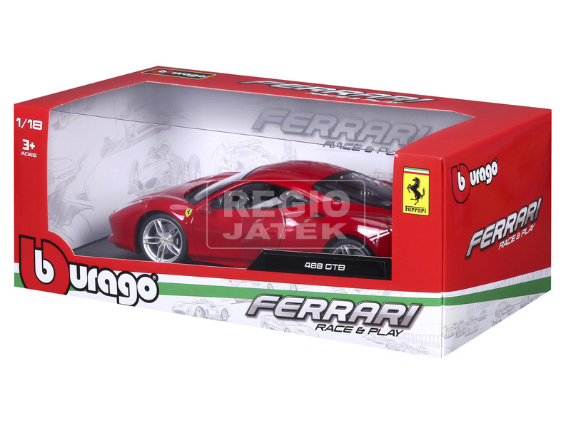Bburago 1 /18 versenyautó - Ferrari R&P - Ferrari 488 GTB