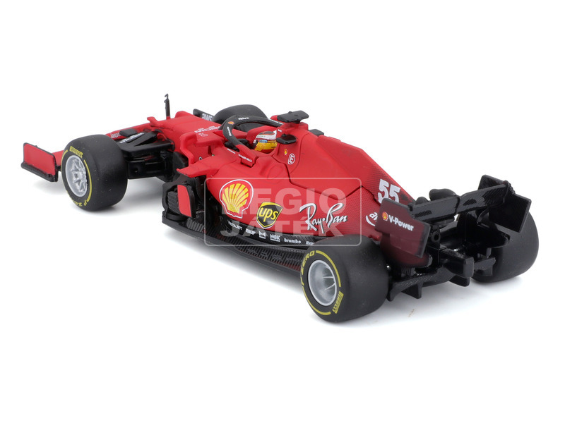 Bburago 1 /43 versenyautó - Ferrari, 2021-es szezon autó versenyzővel kép nagyítása