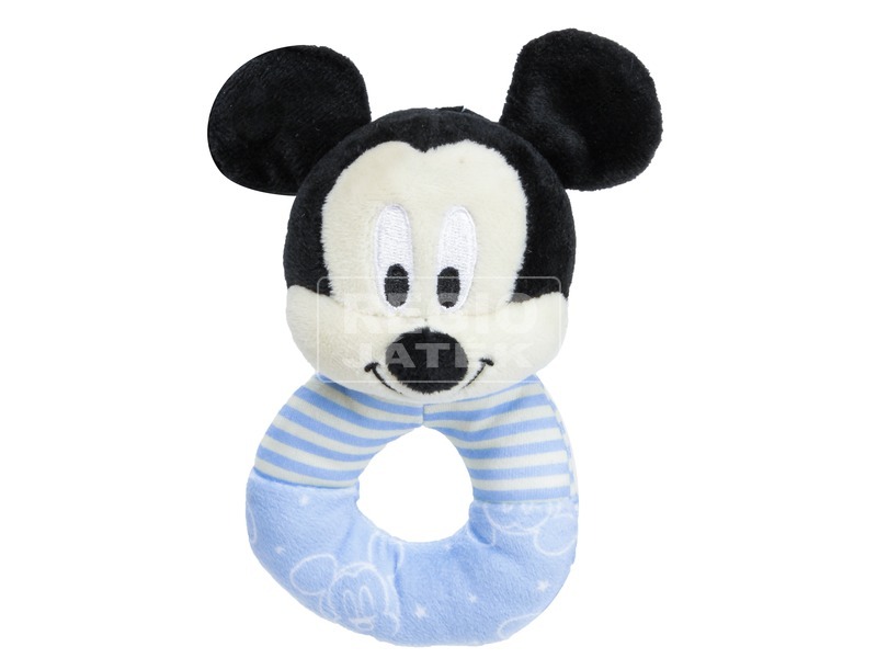 Disney: Mickey egér plüss csörgő bébijáték - 16 cm