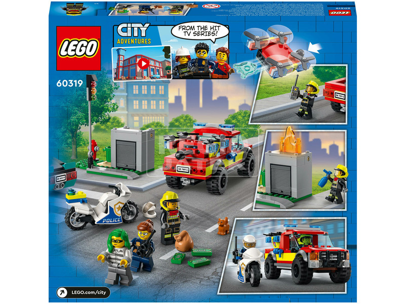 LEGO City 60319 Tűzoltás és rendőrségi hajsza kép nagyítása