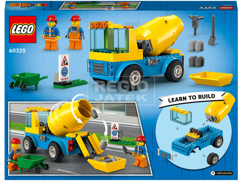 LEGO City 60325 Betonkeverő teherautó kép nagyítása