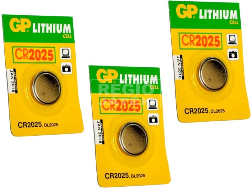 GP Lithium CR2025 gombelem