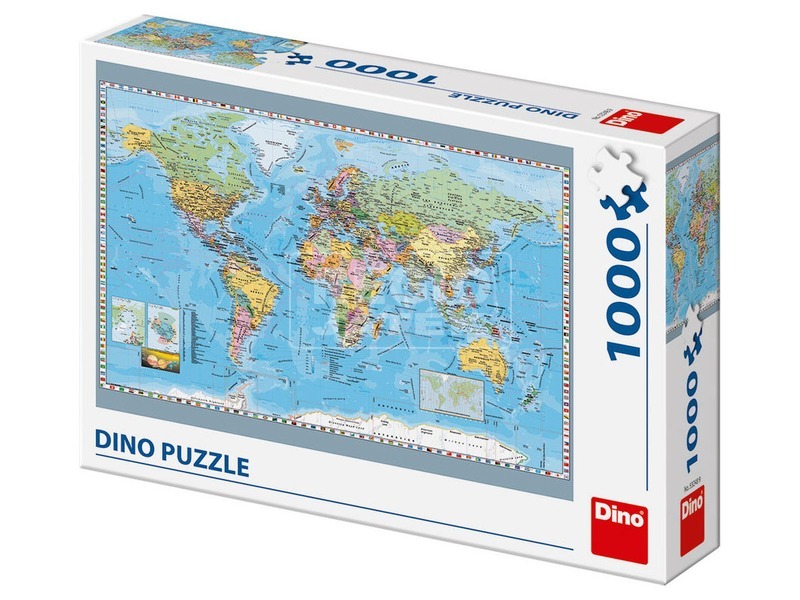 Dino Puzzle 1000 pcs - Politikai világtérkép